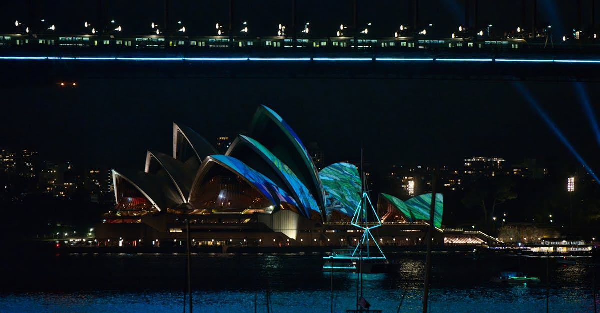 Sydney Opera House illuminated during Vivid Sydney
